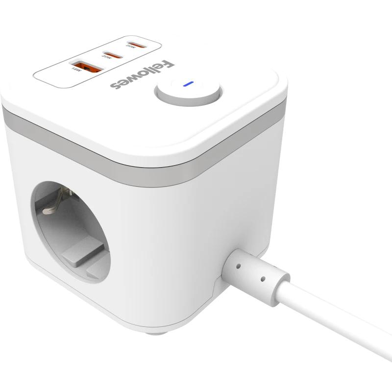 Fellowes Cubo Multienchufe USB Blanco - Imagem de Detalhe 1