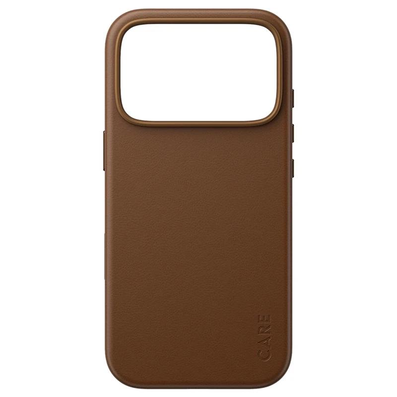 Care VeganLeatherCase Brown MagSafe iP 18Pro 17Pro - Imagem de Detalhe 1
