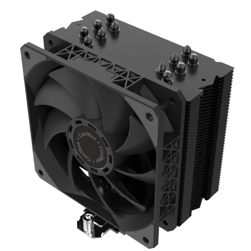 Coolbox Disipador CPU 6 Heatpipes 240W TDP Negro - Imagem de Detalhe 1