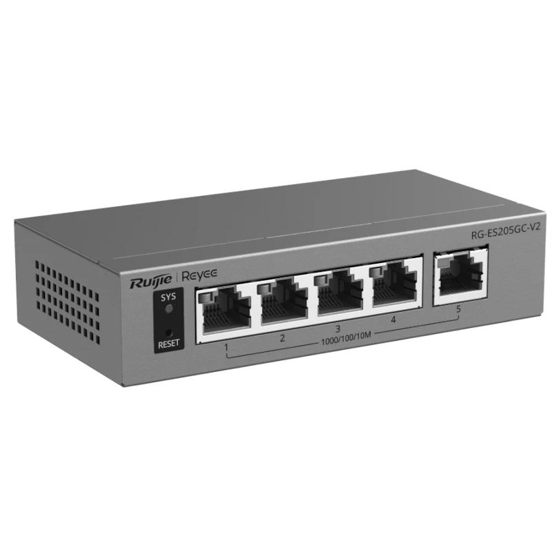 Reyee RG-ES205GC-V2 Switch Cloud 5P Gigabit No PoE - Imagem de Detalhe 2