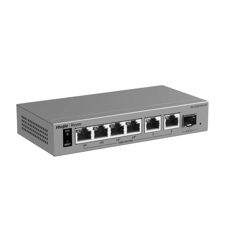 Reyee RG-ES207GS-HP Switch Cloud 2P PoE++ 2P PoE+ - Imagem de Detalhe 1