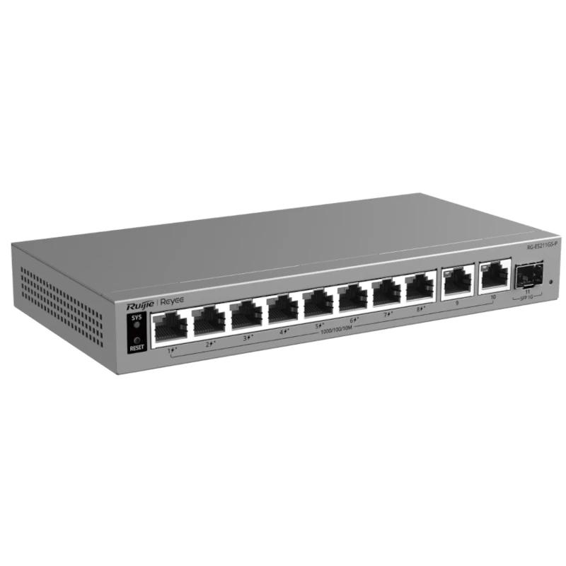 Reyee RG-ES211GS-P Switch Cloud 8P PoE + 2P 1G + 1 - Imagem de Detalhe 1