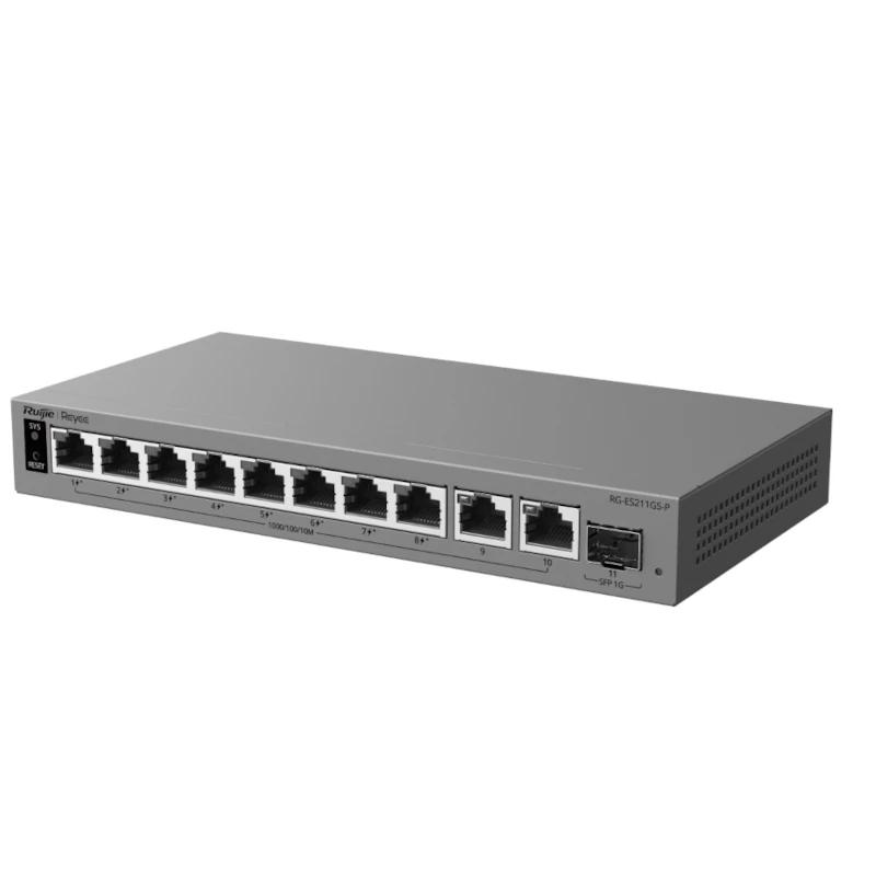 Reyee RG-ES211GS-P Switch Cloud 8P PoE + 2P 1G + 1 - Imagem de Detalhe 2