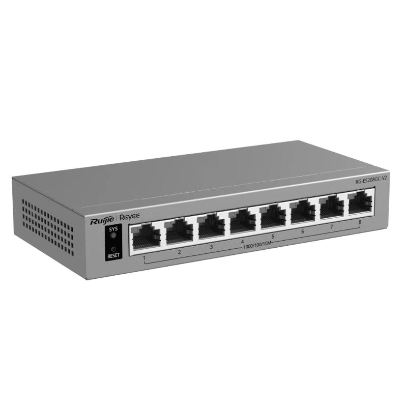 Reyee RG-ES208GC-V2 Switch Cloud 8P 1G - Imagem de Detalhe 1