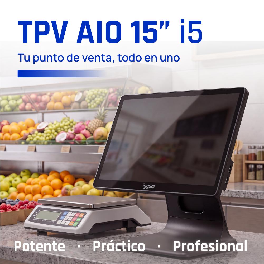 iggual TPV AIO 15,6" 16:9 i5 8350U 4+128GB no SO - Imagem de Detalhe 1