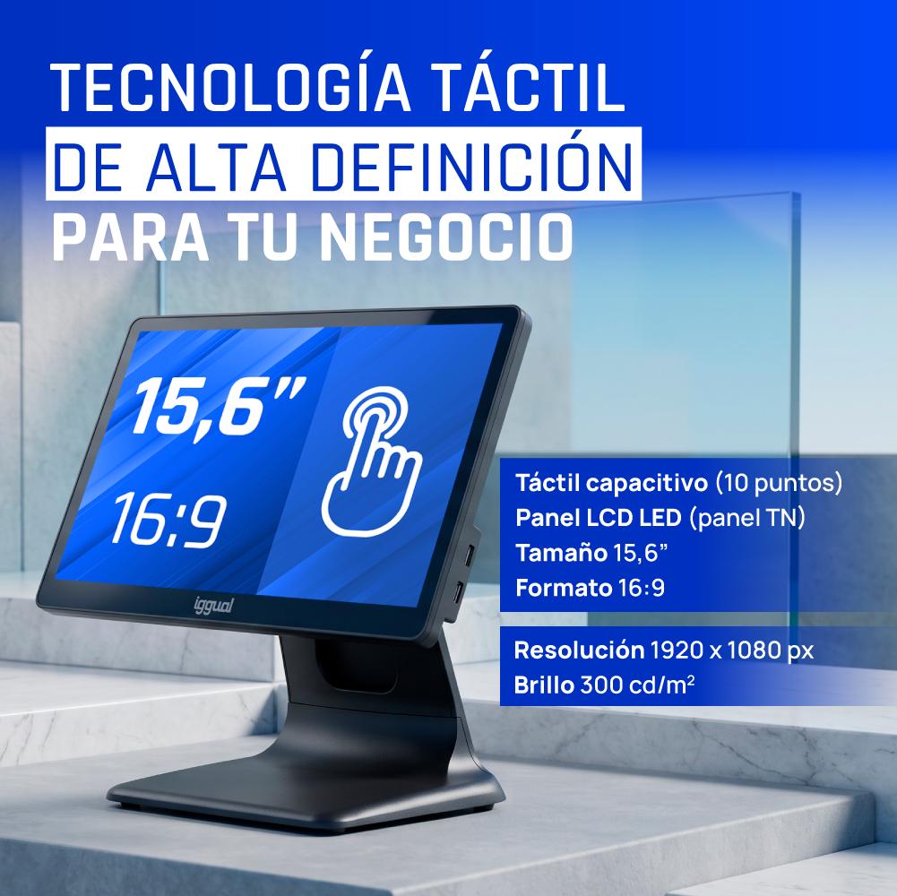 iggual TPV AIO 15,6" 16:9 i5 8350U 4+128GB no SO - Imagem de Detalhe 2