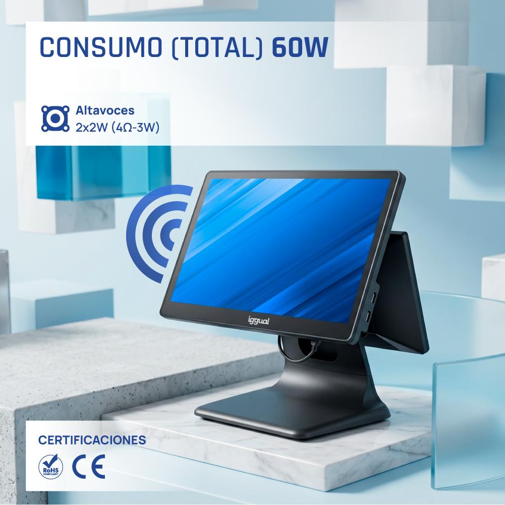 iggual TPV dual 15,6" 11,6" i5 8350U 8+256GB W11P - Imagem de Detalhe 6