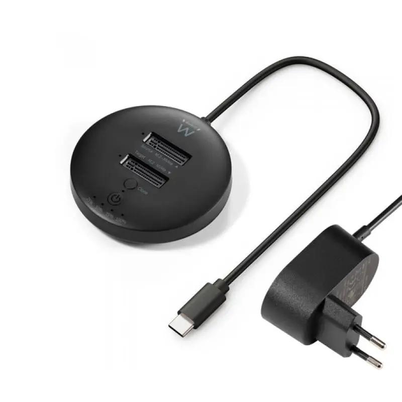Ewent EW7078 Docking Station para Discos Rígidos USB 3.2 Gen 1 (3.1 Gen 1) Type-C Preto