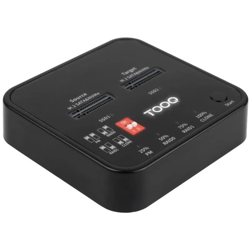 Tooq | DockStation 2x M.2NVMe PCIe USB-C3.2 Clone