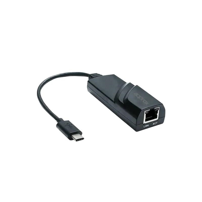Approx! | Adaptador AP43V2 USB Type-C GbEthernet | Preto
