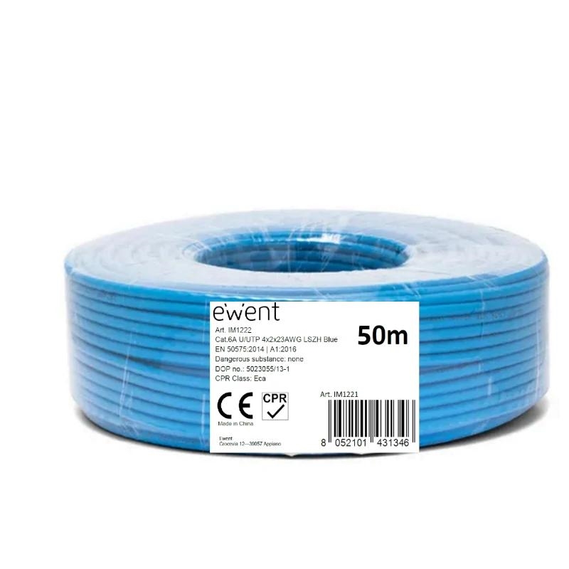 Ewent IM1222 cabo de rede Azul 50 m Cat6a U/UTP (UTP)