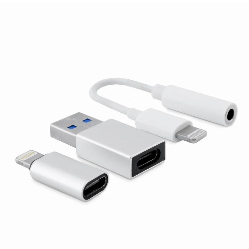CoolBox COO-CKIT-APPL adaptador para cabos 3.5 mm Lightning Branco