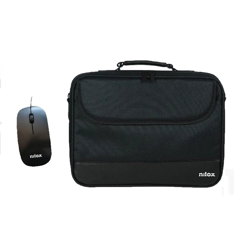 Nilox NOTEBAG 15.6 PRO + MOUSE USB 40,6 cm (16") Pasta Preto