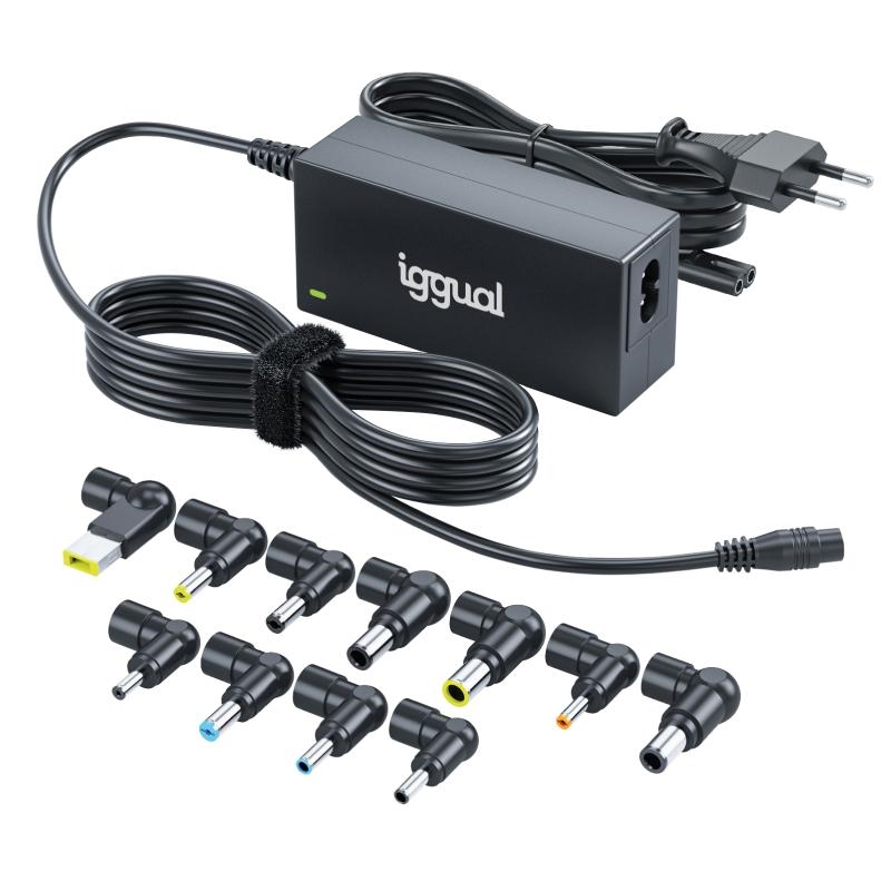 iggual IGG317457 adaptador e transformador Interior 65 W Preto
