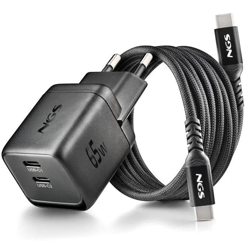 NGS Carg Nano GAN 65W PD3.0 TIPO C UltraRáp. Black
