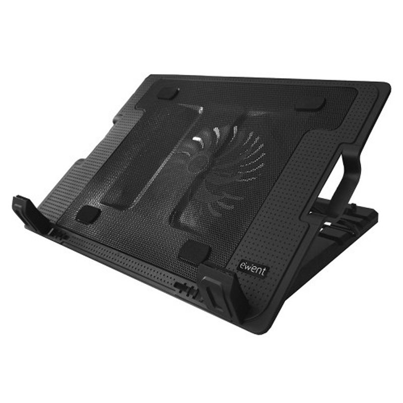 Ewent EW1258 base de refrigeração para computador 43,2 cm (17") 1000 RPM Preto