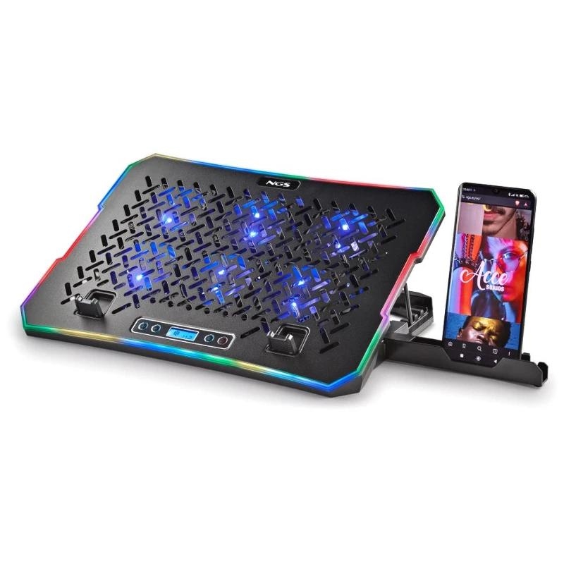 NGS HERO STAND base de refrigeração para computador 39,6 cm (15.6") 2400 RPM Preto