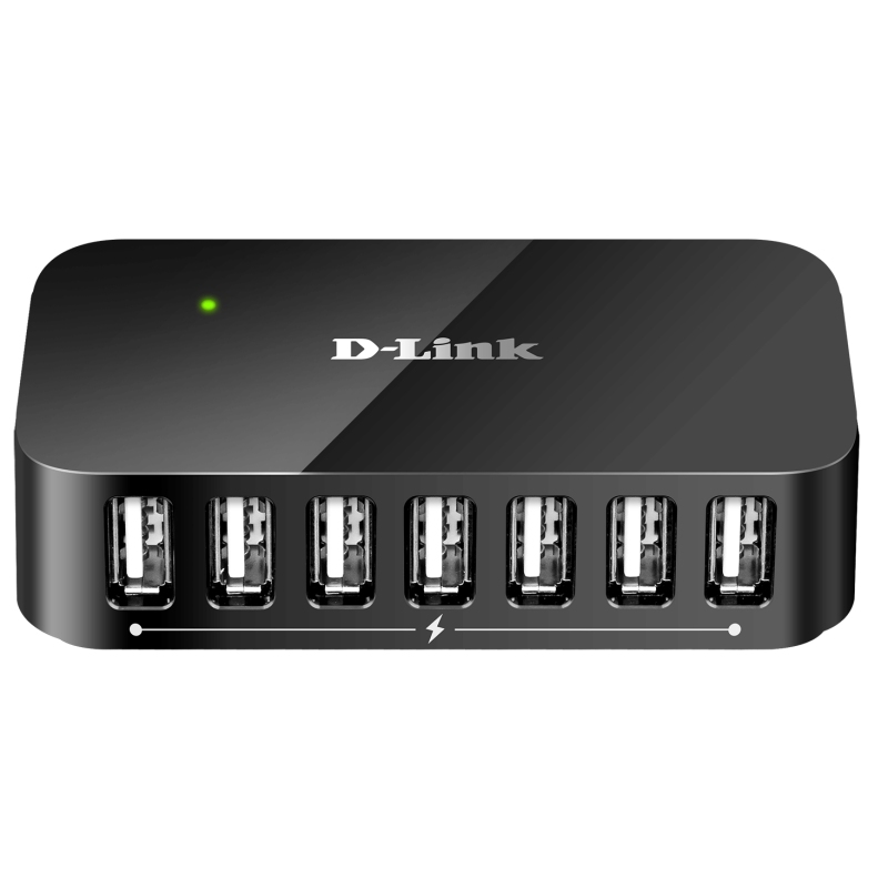 D-Link DUB-H7 USB 2.0 Type-B 480 Mbit/s Preto