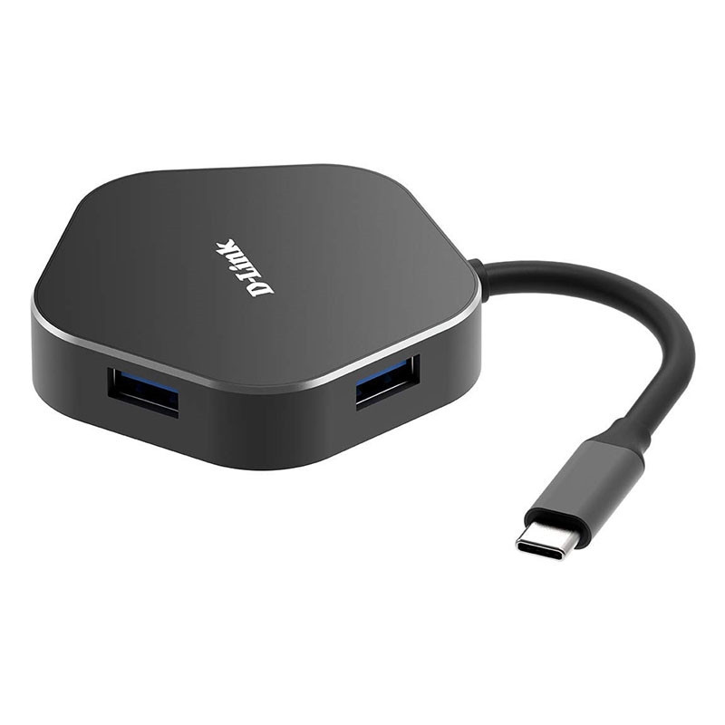 D-Link DUB-M420 base & duplicador de portas Com fios Thunderbolt 3 Alumínio, Preto