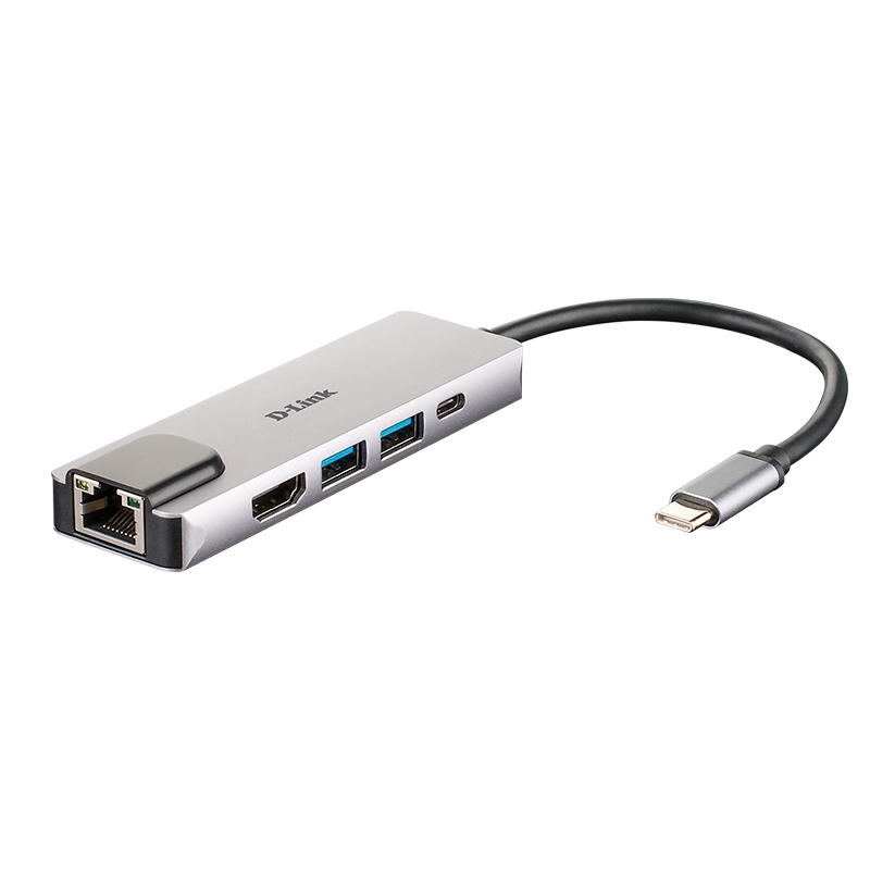 D-Link DUB-M520 base & duplicador de portas Com fios Thunderbolt 3 Alumínio
