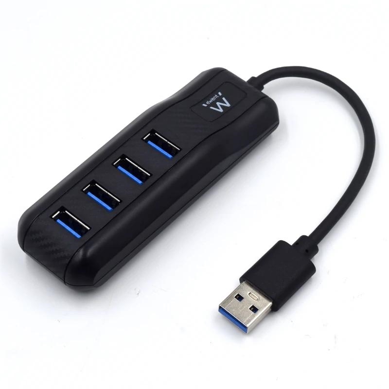Ewent EW1138 hub de interface USB 3.2 Gen 1 (3.1 Gen 1) Type-A 5000 Mbit/s Preto