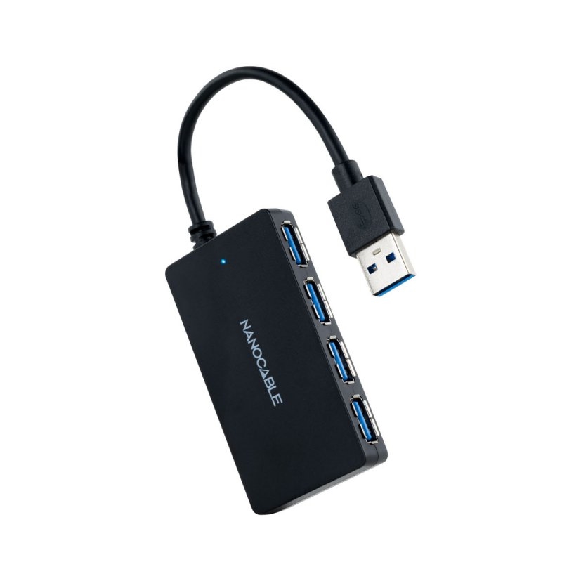 Nanocable 10.16.4403 hub de interface USB 3.2 Gen 1 (3.1 Gen 1) Type-A Preto