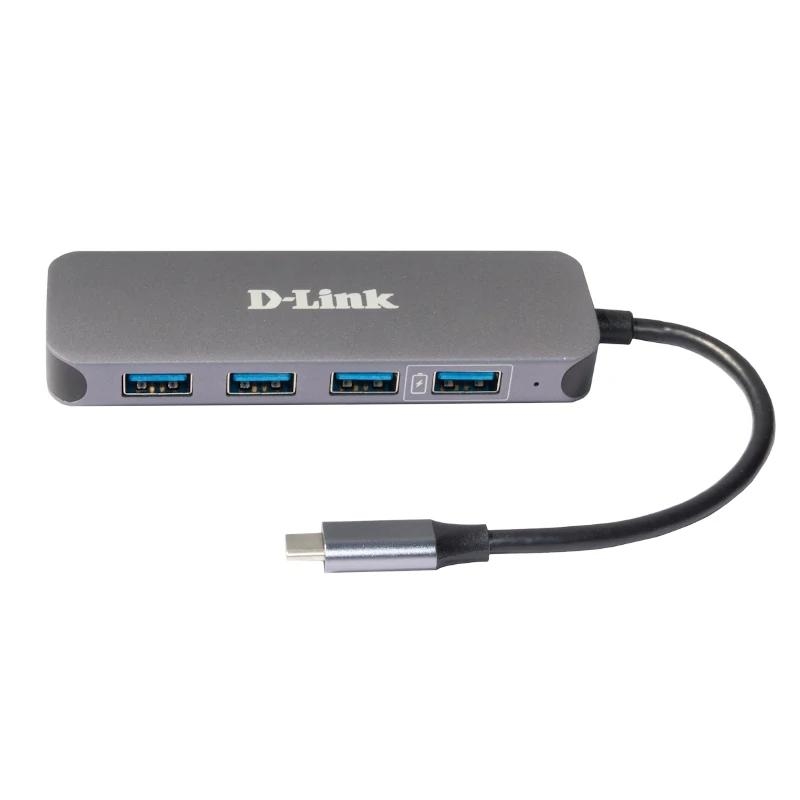 D-Link DUB-2340 hub de interface USB Type-C 5000 Mbit/s Cinzento