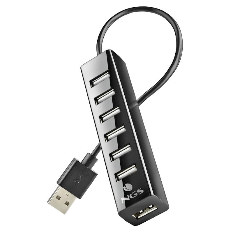 NGS IHUB7 TINY USB 2.0 480 Mbit/s Preto
