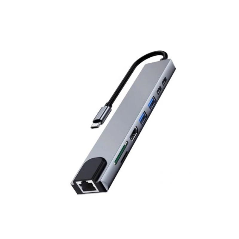 Ewent EW1146 base & duplicador de portas Com fios USB 3.2 Gen 1 (3.1 Gen 1) Type-C Cinzento