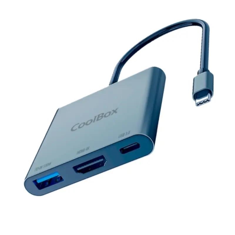 CoolBox miniDOCK C31 Com fios USB 3.2 Gen 1 (3.1 Gen 1) Type-C Cinzento
