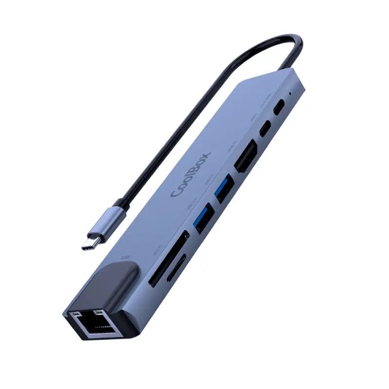 CoolBox miniDOCK C81 Com fios USB 3.2 Gen 1 (3.1 Gen 1) Type-C Cinzento