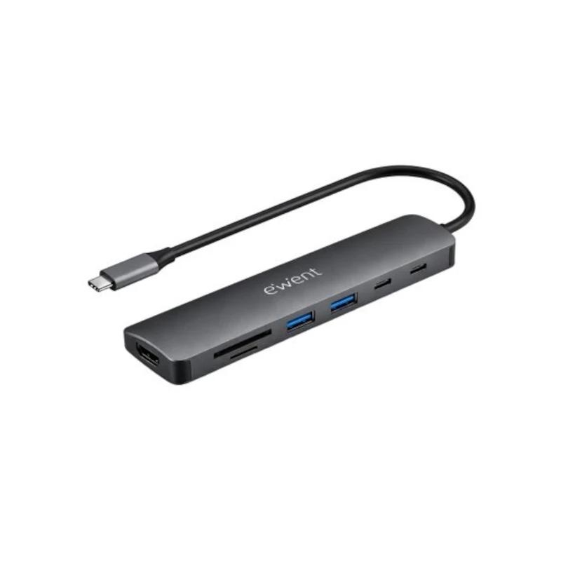 Ewent | DOCKING MULTIPUERTO USB-C 7 en 1 | 100W | 4K | 2TB