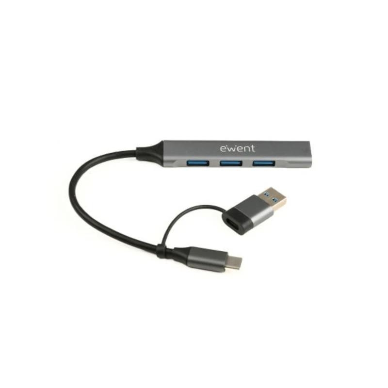 Ewent | HUB USB-A-C 5Gbps 3puertos 3.1 USB