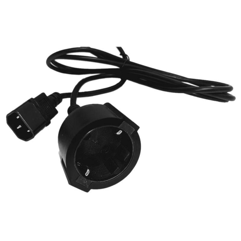 Microconnect PE130200 cabo de energia Preto 2 m Acoplador C14