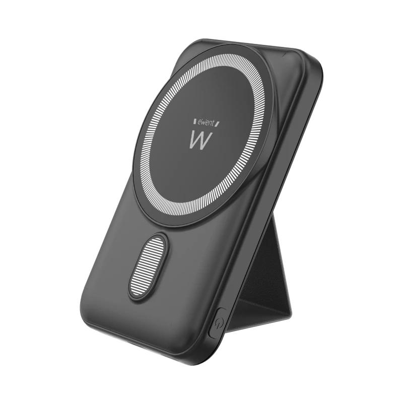 Ewent EW1162 power bank Polímero de lítio (LiPo) Carregamento wireless Preto