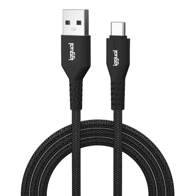 iggual IGG320006 cabo USB USB 2.0 1,8 m USB A USB C Preto