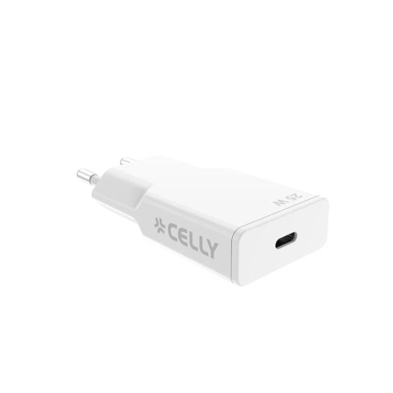 Celly SLIMTC1C25W Computador portátil, Smartphone, Tablet Branco AC Carregamento rápido Interior