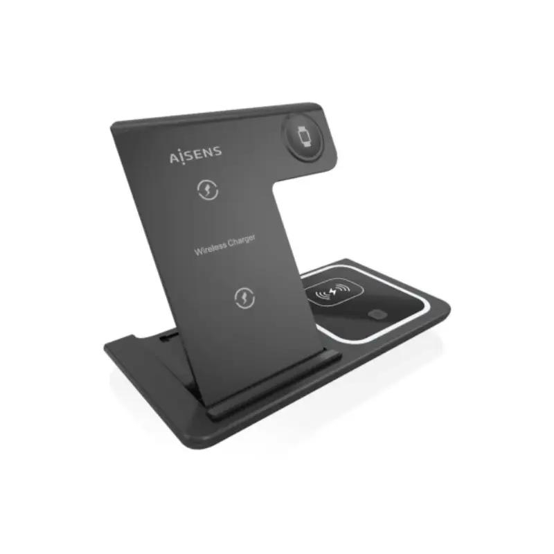 AISENS ASCH-15W3WC044-W carregador de dispositivos móveis Auscultadores, Telemóvel, Smartphone, Smartwatch Branco USB Carregamento wireless Carregamento rápido Interior