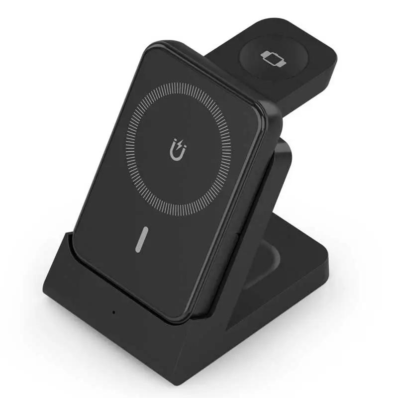 AISENS ASCH-15W4WC062-BK carregador de dispositivos móveis Auscultadores, Smartphone, Smartwatch Preto USB Carregamento wireless Interior