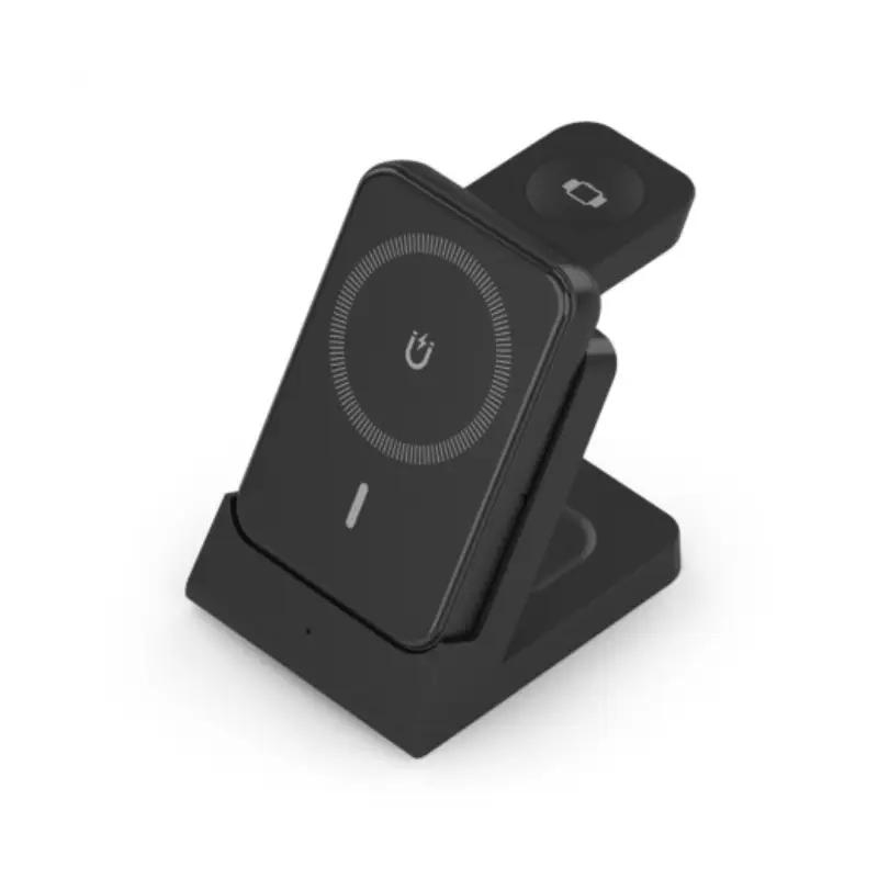 AISENS ASCH-15W4WC064-BK carregador de dispositivos móveis Auscultadores, Smartphone, Smartwatch Preto USB Carregamento wireless Interior