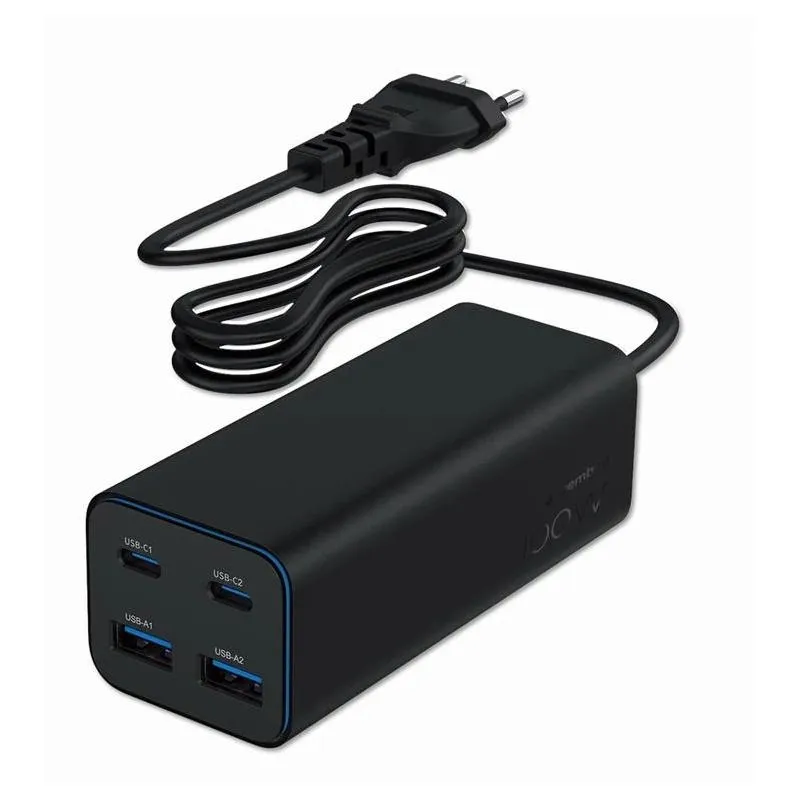 Gembird | Cargador rápido USB GaN PD 4 | 100W