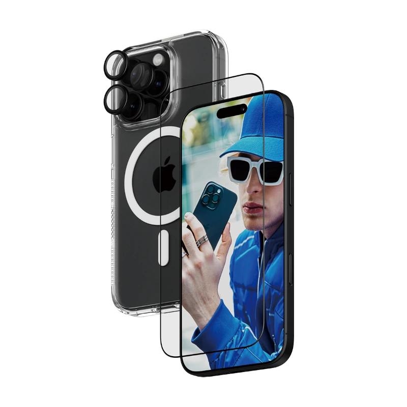 PanzerGlass ® 3-in-1 Protection Bundle iPhone 16 Pro Proteção de ecrã transparente Apple 1 unidade(s)