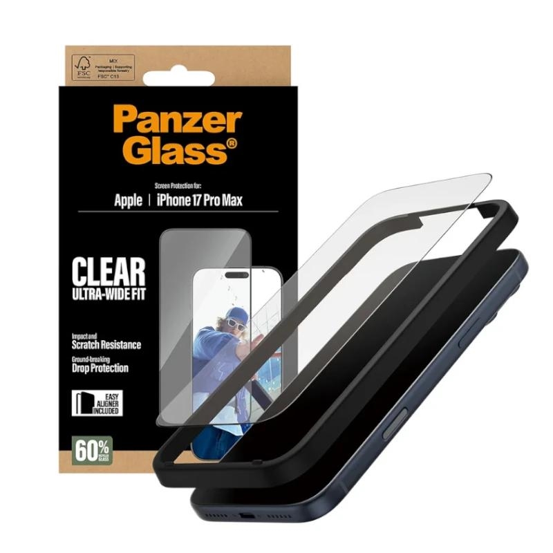 PanzerGlass ® Screen Protector iPhone 17 Pro Max | Ultra-Wide Fit w. EasyAligner Proteção de ecrã transparente Apple 1 unidade(s)