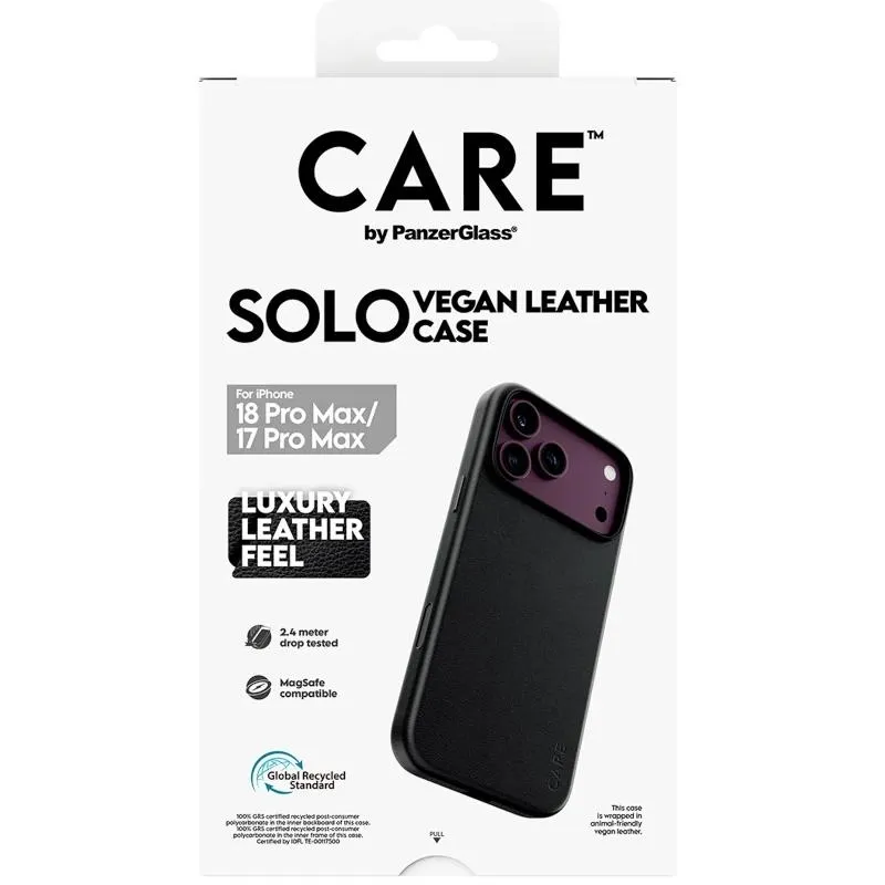 Care VeganLeatherCase Black MagSafe iP 18PMx 17PMx