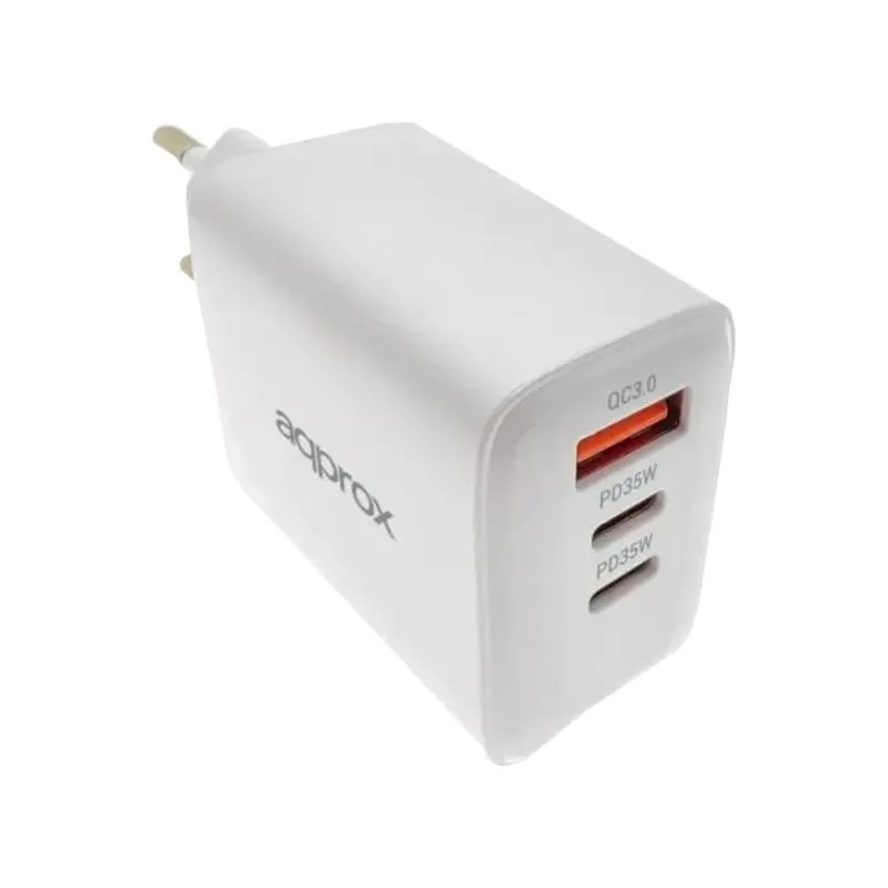 APPROX Cargador Rápido USB-A & USB-C 35W + Cable