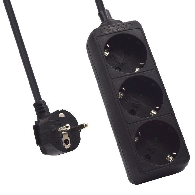 Ewent EW3959 extensão elétrica 1,5 m 3 tomada(s) CA Interior Preto