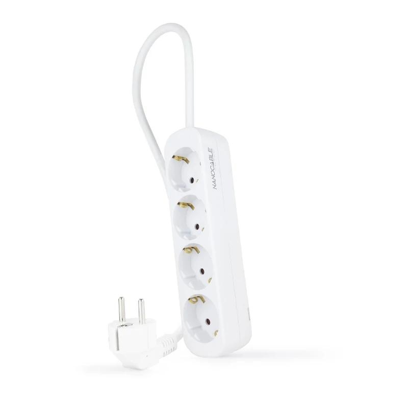 Nanocable 10.37.0004-NS extensão elétrica 1,4 m 4 tomada(s) CA Interior Branco
