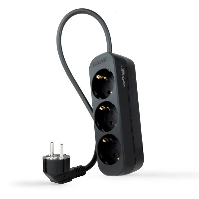 Nanocable 10.37.0004-NS-BK extensão elétrica 1,4 m 4 tomada(s) CA Interior Preto