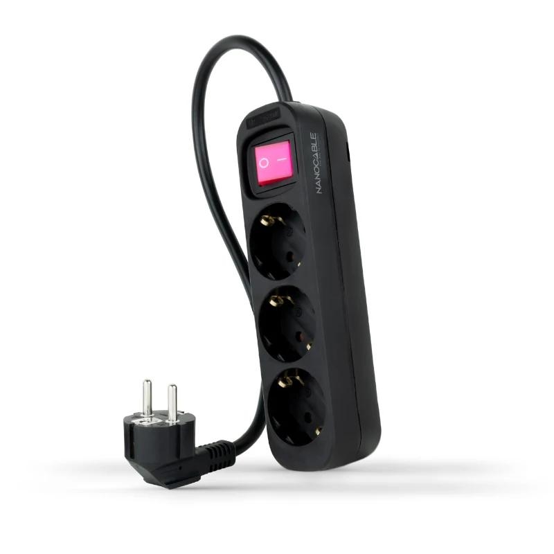 Nanocable 10.38.0003-BK extensão elétrica 1,4 m 3 tomada(s) CA Interior Preto