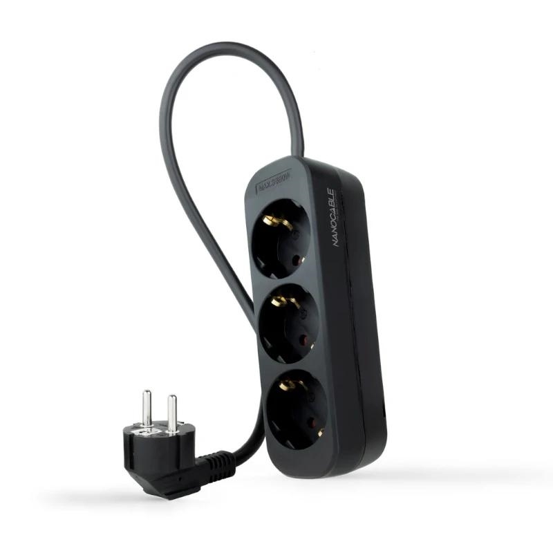 Nanocable 10.38.0003-NS-BK extensão elétrica 1,4 m 3 tomada(s) CA Interior Preto